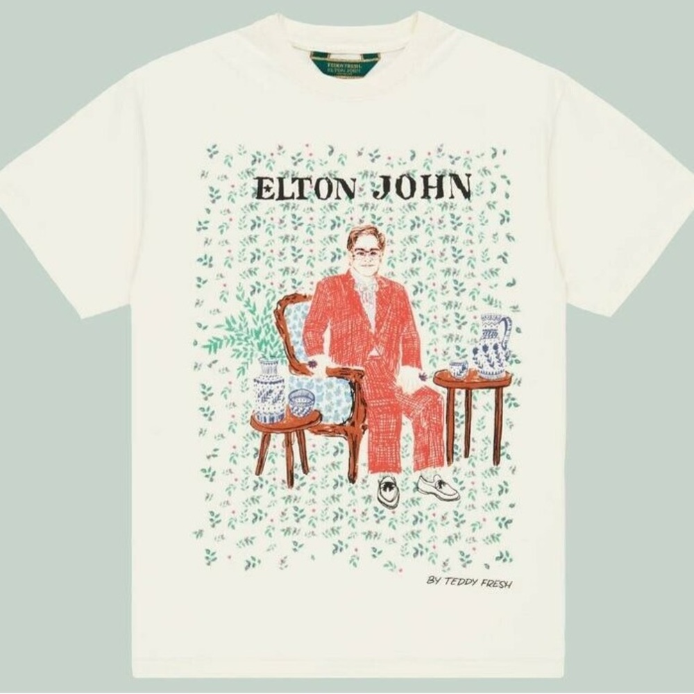 Teddy Fresh Cream Short Sleeve Tees Artistic Design